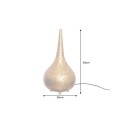 Orientální stolní lampa Fatima kulatého tvaru z kovu ve zlaté barvě s perforací se třemi nožičkami 52 cm
