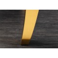 Luxusní designový obdélníkový jídelní stůl Gold Barock se zlatým kabriolovým nohama a masivní deskou se sklem 200 cm