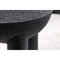 Art deco kulatý černý příruční stolek Ervio s kulovým dřevěným hnědým akcentem z mangového dřeva 50 cm