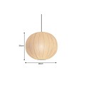Designový kulatý bavlněný závěsný lustr Mistia se zlatým stínítkem 45 cm
