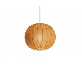 Designový kulatý závěsný lustr Mistia se zlatým stínítkem 45 cm