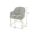 Stylová art deco tmavá zelená jídelní židle Hejdy s kovovou zlatou podstavou do tvaru U 81 cm