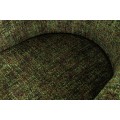 Stylová art deco tmavá zelená jídelní židle Hejdy s kovovou zlatou podstavou do tvaru U 81 cm