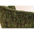 Stylová art deco tmavá zelená jídelní židle Hejdy s kovovou zlatou podstavou do tvaru U 81 cm
