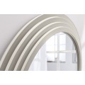 Moderní art deco závěsné zrcadlo Swan s klenutým rámem se čtyřvrstvým designem v bílé barvě 160 cm
