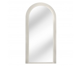 Moderní art deco závěsné zrcadlo Swan s klenutým rámem se čtyřvrstvým designem v bílé barvě 160 cm