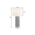 Designová art deco stolní lampa Draconia s černou reliéfní keramickou nohou a bílým stínítkem se zlatým akcentem 70 cm