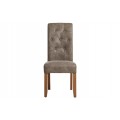 Designová klasická jídelní židle Valentino s prošívanou zahnutou opěrkou v hnědošedém odstínu taupe 110 cm