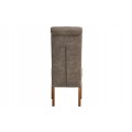 Designová klasická jídelní židle Valentino s prošívanou zahnutou opěrkou v hnědošedém odstínu taupe 110 cm