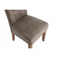 Designová klasická jídelní židle Valentino s prošívanou zahnutou opěrkou v hnědošedém odstínu taupe 110 cm
