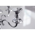 Stylový zámecký stříbrný svícen Modern Barock s pěti držáky na svíčky s lesklým povrchem 40 cm