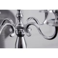 Stylový zámecký stříbrný svícen Modern Barock s pěti držáky na svíčky s lesklým povrchem 40 cm