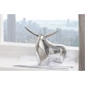 Stylové glamour extravagantní těžítko Bull v podobě býka ve stříbrné chromové barvě s hladkým lesklým povrchem 16 cm