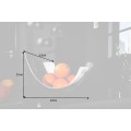 Moderní designová stříbrná mísa Abstract s asymetrickou siluetou z kovu 25 cm
