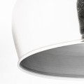 Stylová retro kovová závěsná lampa Colo v kulatém tvaru ve stříbrné chromované barvě 46 cm
