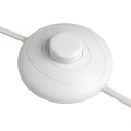 Štýlová vintage sivá vysoká stojaca lampa Ithaka s kužeľovým ľanovým krémovým tienidlom 155 cm