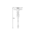 Nástěnný držák Persephone v barokním stylu s chromovým lesklým povrchem ve stříbrné barvě s polobloukovým tvarem 60 cm