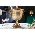 Glamour zlatá nádoba Champagne Royal na šampaňské s úchytkami a čtvercovou podstavou se zdobením 40 cm