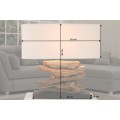Stylová etno stolní lampa Duna s masivní hnědou dřevěnou základnou a béžovým oválným lněným stínítkem 55 cm
