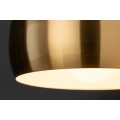 Art deco kulatý závěsný lustr Aurora ve zlaté barvě s kovovým lesklým povrchem a tvarem nedokončené koule 30 cm