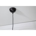 Moderní kulatý závěsný černý lustr Sphere z vláken banánovníku abaca s průsvitnou strukturou 60 cm