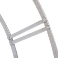 Vintage kulaté nástěnné hodiny Factory z kovu ve stříbrné barvě s římskými číslicemi 102 cm