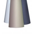 Designová moderní trojitá závěsná lampa Treicolor v šedé a modré barvě v kuželovém tvaru z textilu 40 cm