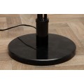 Stylová moderní kovová stojací lampa Levels s pěti kulatými hnědými a bílými lněnými stínítky 176 cm