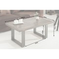 Industriální obdélníkový hnědý masivní konferenční stolek Steele Craft s kovovými šedými nožičkami 100 cm