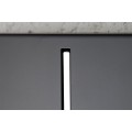 Designový obdélníkový kovový moderní černý závěsný nástěnný věšák Arrow s věšáky v podobě stříbrných šipek 30 cm