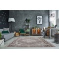Stylový vintage obdélníkový bavlněný koberec Levante ve světle šedé barvě s ornamenty 240 cm