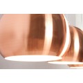 Stylové závěsné trojité svítidlo Copper v měděné barvě z kovu v kulatém kulatém tvaru kulatými stínítky 128 cm