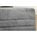 Stylová industriální kožená konzolová židle Imperial s čalouněním v šedé barvě s kovovou černou konstrukcí 90 cm