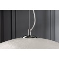 Moderní kulatý závěsný lustr Glow ze sklolaminátu se stříbrným vnitřkem a bílým povrchem 70 cm