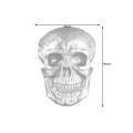 Glamour nástěnná dekorace Skull ve tvaru realistické zlaté lebky z kovu s lesklým povrchem 40 cm
