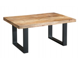 Stylový industriální konferenční stolek z masivu Steele Craft 100cm mango