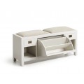 Luxusní koloniální lavice s botníkem NEW WHITE