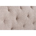 Designová chesterfield rozkládací sedačka Maison Belle Affaire pro tři osoby s béžovým buklé potahem 220 cm