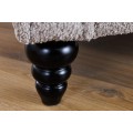 Designová chesterfield rozkládací sedačka Maison Belle Affaire pro tři osoby s béžovým buklé potahem 220 cm