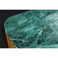 Art deco obdélníkový čtyřdveřový TV stolek Gatsby s bronzovým korpusem a zelenou mramorovou deskou Spider Green 160 cm