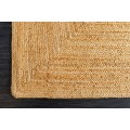 Etno obdélníkový koberec Jarie z přírodní juty v pískových odstínech se spirálovým vzorem 230 cm