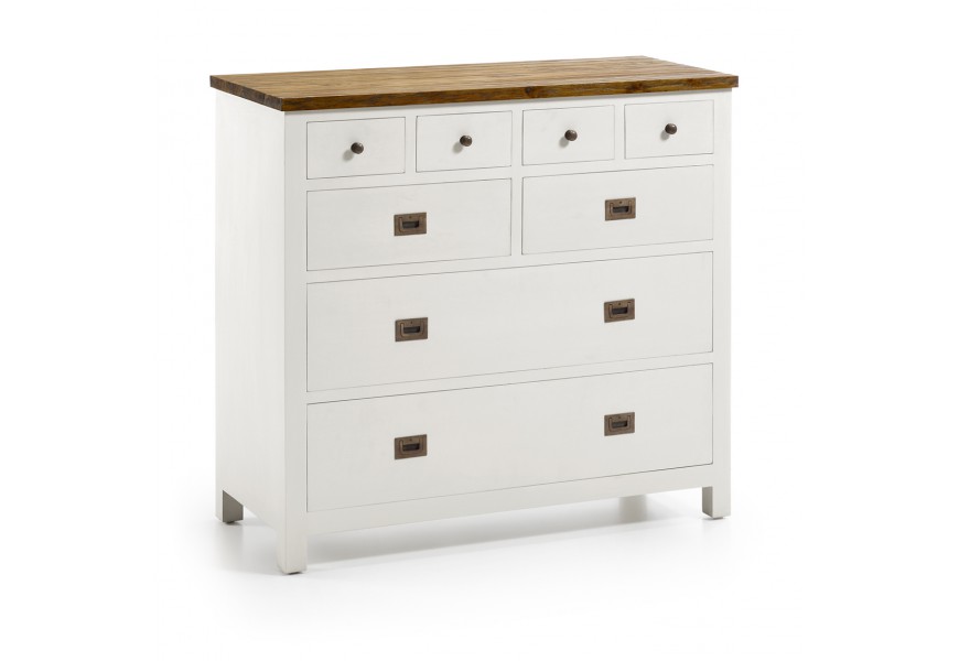 Koloniální komoda NEW WHITE combi