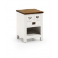 Koloniální noční stolek NEW WHITE combi
