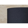 Designová moderní stolní lampa Mervik s černým stínítkem a hnědou dřevěnou nohou se zlatými kovovými detaily 74 cm