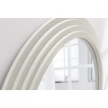Moderní designové zrcadlo Swan s bílým zvlněným vrstveným rámem s klenutým obloukem ve vrchní části 160 cm