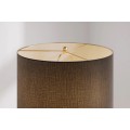 Moderní černá stolní lampa Draconia se zlatými kovovými detaily a keramickou podstavou s pleteným designem 70 cm