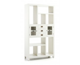 Koloniální knihovna NEW WHITE se třemi zásuvkami