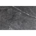 Art deco konferenční stolek Delin kulatý se dvěma keramickými deskami v mramorovém dekoru na černé podstavě 135 cm