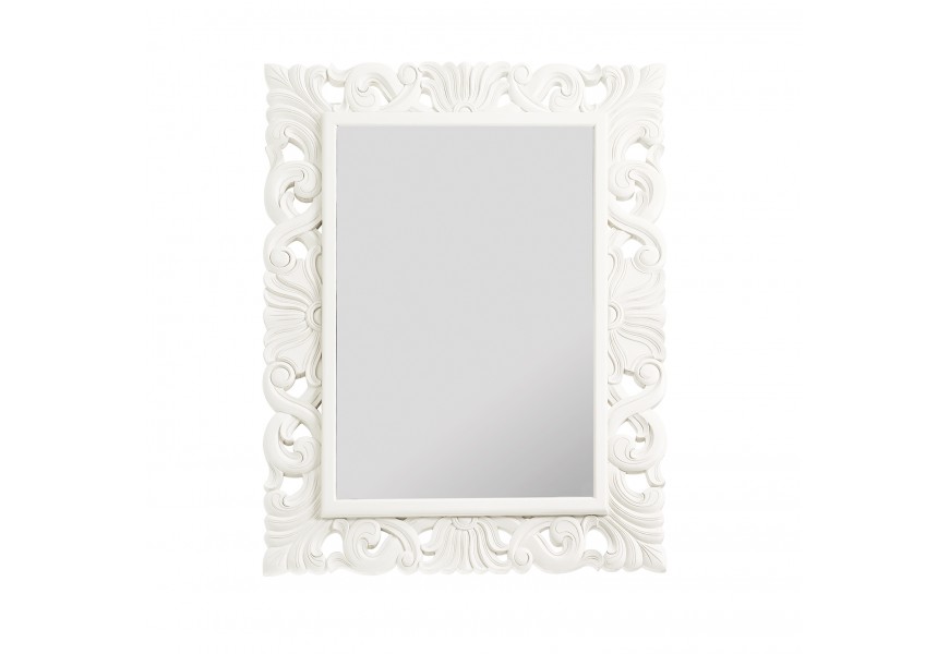 Zrcadlo NEW WHITE vintage 110x90cm