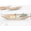 Etno oválná mísa Gala z masivního teakového dřeva s hnědým povrchem s asymetrickým tvarem a výraznou přírodní strukturou 60 cm